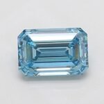 1.52 Carat EMERALD | Lab Grown Diamond | Fancy Vivid Blue | VS1 | IGI Certified | ARM2011