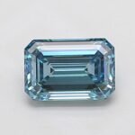 1.5 Carat EMERALD | Lab Grown Diamond | Fancy Vivid Greenish Blue | VS1 | IGI Certified | ARM2012