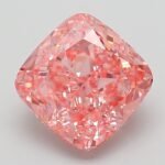 3.14 Carat Fancy Vivid Pink Square Cushion Modified Brilliant Lab Grown Diamond | VS1 | IGI Certified | ARM242
