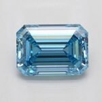 1.34 Carat EMERALD | Lab Grown Diamond | Fancy Vivid Blue | VS1 | IGI Certified | ARM2022
