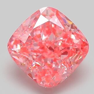 3.15 Carat Fancy Vivid Pink Square Cushion Modified Brilliant Lab Grown Diamond | VVS2 | IGI Certified | ARM243