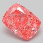 3.17 Carat Fancy Vivid Pink Cushion Modified Brilliant Lab Grown Diamond | VVS2 | IGI Certified | ARM249
