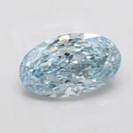 2.51 Carat OVAL | Lab Grown Diamond | Fancy Intense Greenish Blue | VS1 | IGI Certified | ARM2166