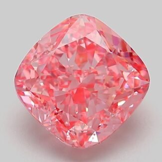 3.2 Carat Fancy Vivid Pink Square Cushion Modified Brilliant Lab Grown Diamond | VS1 | IGI Certified | ARM260