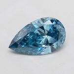 1 Carat PEAR | Lab Grown Diamond | Fancy Vivid Blue | VS2 | IGI Certified | ARM2269