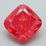 3.32 Carat Fancy Vivid Orangy Pink Square Cushion Brilliant Lab Grown Diamond | VS1 | IGI Certified | ARM266