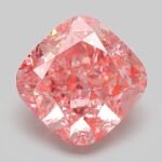 4.01 Carat Fancy Vivid Pink Square Cushion Modified Brilliant Lab Grown Diamond | VVS2 | IGI Certified | ARM269