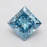 1.53 Carat PRINCESS | Lab Grown Diamond | Fancy Vivid Blue | I1 | IGI Certified | ARM2319