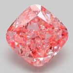 4.06 Carat Fancy Vivid Pink Square Cushion Modified Brilliant Lab Grown Diamond | VVS2 | IGI Certified | ARM272