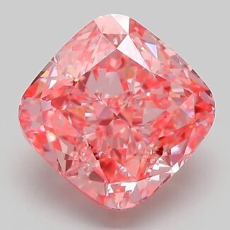 4.06 Carat Fancy Vivid Pink Square Cushion Modified Brilliant Lab Grown Diamond | VVS2 | IGI Certified | ARM272