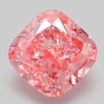 4.13 Carat Fancy Vivid Pink Square Cushion Modified Brilliant Lab Grown Diamond | VVS2 | IGI Certified | ARM280