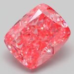 4.13 Carat Fancy Vivid Pink Cushion Modified Brilliant Lab Grown Diamond | VVS2 | IGI Certified | ARM281