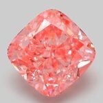 4.19 Carat Fancy Vivid Pink Square Cushion Modified Brilliant Lab Grown Diamond | VVS2 | IGI Certified | ARM283