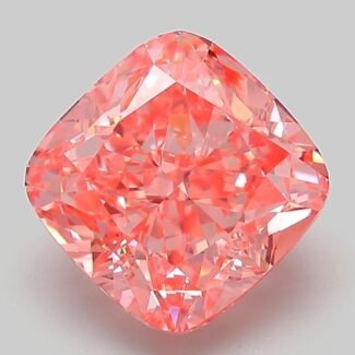 4.19 Carat Fancy Vivid Pink Square Cushion Modified Brilliant Lab Grown Diamond | VVS2 | IGI Certified | ARM283