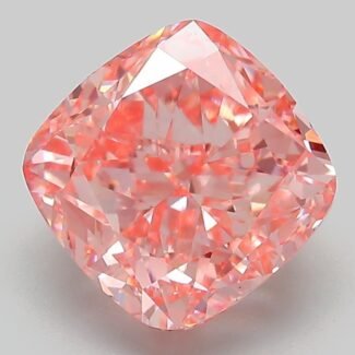 4.5 Carat Fancy Vivid Pink Square Cushion Modified Brilliant Lab Grown Diamond | VVS2 | IGI Certified | ARM285