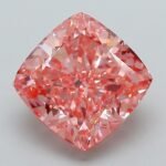5.09 Carat Fancy Vivid Pink Square Cushion Modified Brilliant Lab Grown Diamond | VVS2 | IGI Certified | ARM289