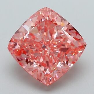 5.09 Carat Fancy Vivid Pink Square Cushion Modified Brilliant Lab Grown Diamond | VVS2 | IGI Certified | ARM289
