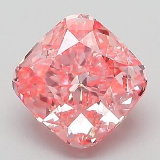 2 Carat Fancy Vivid Pink Square Cushion Modified Brilliant Lab Grown Diamond | VS1 | IGI Certified | ARM071
