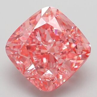 5.46 Carat Fancy Vivid Pink Square Cushion Modified Brilliant Lab Grown Diamond | VS1 | IGI Certified | ARM297