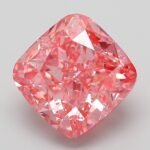 5.49 Carat Fancy Vivid Pink Square Cushion Modified Brilliant Lab Grown Diamond | VVS2 | IGI Certified | ARM298