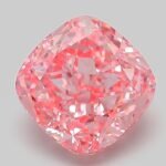 2 Carat Fancy Vivid Pink Square Cushion Modified Brilliant Lab Grown Diamond | VVS2 | IGI Certified | ARM072