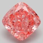 6.09 Carat Fancy Vivid Pink Square Cushion Modified Brilliant Lab Grown Diamond | VS1 | IGI Certified | ARM301
