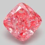 6.29 Carat Fancy Vivid Pink Square Cushion Modified Brilliant Lab Grown Diamond | VS1 | IGI Certified | ARM304