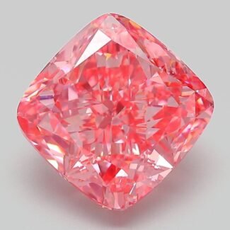 6.29 Carat Fancy Vivid Pink Square Cushion Modified Brilliant Lab Grown Diamond | VS1 | IGI Certified | ARM304