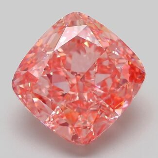 6.51 Carat Fancy Vivid Pink Square Cushion Modified Brilliant Lab Grown Diamond | VS1 | IGI Certified | ARM305