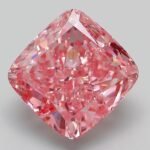 6.53 Carat Fancy Vivid Pink Square Cushion Modified Brilliant Lab Grown Diamond | VS1 | IGI Certified | ARM307