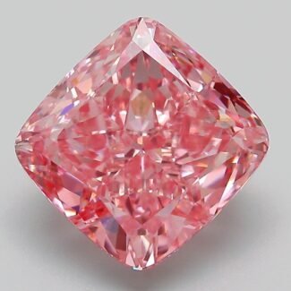 6.53 Carat Fancy Vivid Pink Square Cushion Modified Brilliant Lab Grown Diamond | VS1 | IGI Certified | ARM307