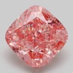 6.77 Carat Fancy Vivid Pink Square Cushion Modified Brilliant Lab Grown Diamond | VVS2 | IGI Certified | ARM309