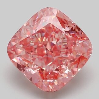 6.77 Carat Fancy Vivid Pink Square Cushion Modified Brilliant Lab Grown Diamond | VVS2 | IGI Certified | ARM309