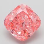 2 Carat Fancy Vivid Pink Square Cushion Modified Brilliant Lab Grown Diamond | VS1 | IGI Certified | ARM073