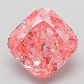 2 Carat Fancy Vivid Pink Square Cushion Modified Brilliant Lab Grown Diamond | VS1 | IGI Certified | ARM073