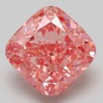 8.6 Carat Fancy Vivid Pink Square Cushion Modified Brilliant Lab Grown Diamond | VVS2 | IGI Certified | ARM311