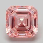 5.16 Carat Fancy Vivid Pink Square Emerald Cut Lab Grown Diamond | VVS2 | IGI Certified | ARM320