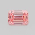 0.51 Carat Fancy Vivid Pink Emerald Cut Lab Grown Diamond | VS1 | IGI Certified | ARM321