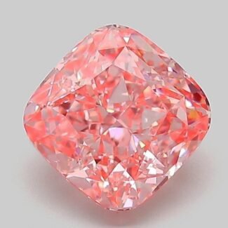 2.01 Carat Fancy Vivid Pink Square Cushion Modified Brilliant Lab Grown Diamond | VVS2 | IGI Certified | ARM075