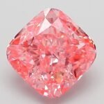 2.01 Carat Fancy Vivid Pink Square Cushion Modified Brilliant Lab Grown Diamond | VVS2 | IGI Certified | ARM079