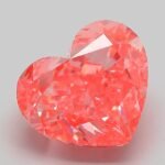 4.11 Carat Fancy Vivid Orangy Pink Heart Modified Brilliant Lab Grown Diamond | VVS2 | IGI Certified | ARM377