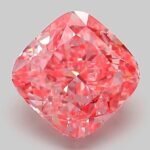 2.02 Carat Fancy Vivid Pink Square Cushion Modified Brilliant Lab Grown Diamond | VVS2 | IGI Certified | ARM081
