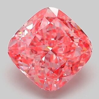 2.02 Carat Fancy Vivid Pink Square Cushion Modified Brilliant Lab Grown Diamond | VVS2 | IGI Certified | ARM081