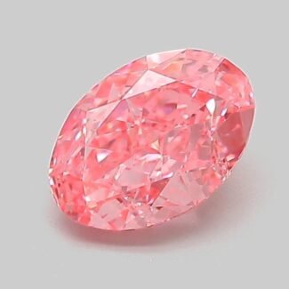 1.03 Carat Fancy Vivid Pink Oval Modified Brilliant Lab Grown Diamond | VS1 | IGI Certified | ARM393