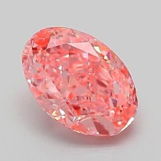 1.04 Carat Fancy Vivid Pink Oval Modified Brilliant Lab Grown Diamond | VVS2 | IGI Certified | ARM398