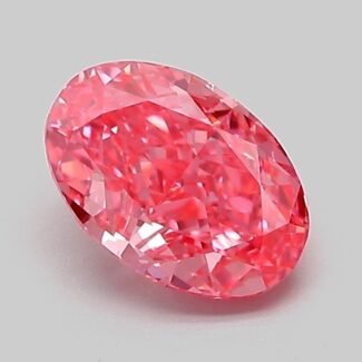 1.05 Carat Fancy Vivid Pink Oval Modified Brilliant Lab Grown Diamond | VVS2 | IGI Certified | ARM403