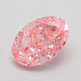 1.05 Carat Fancy Vivid Pink Oval Modified Brilliant Lab Grown Diamond | VVS2 | IGI Certified | ARM406