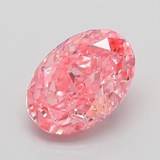 1.06 Carat Fancy Vivid Pink Oval Modified Brilliant Lab Grown Diamond | VVS2 | IGI Certified | ARM407