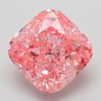 2.02 Carat Fancy Vivid Pink Square Cushion Modified Brilliant Lab Grown Diamond | VVS2 | IGI Certified | ARM083