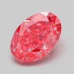 1.06 Carat Fancy Vivid Pink Oval Modified Brilliant Lab Grown Diamond | VVS2 | IGI Certified | ARM410